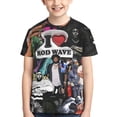 thumbnail image 1 of Youth Rod Wave T-Shirt 3d Printed Crewneck Graphic Short Sleeve Tees For Boys Girls, 1 of 8