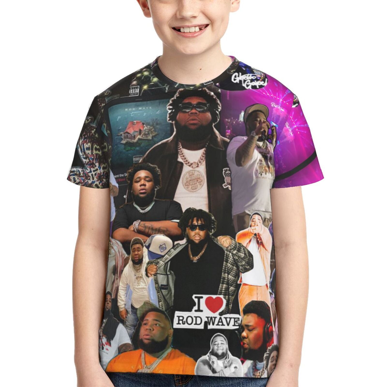 Youth Rod Wave T-Shirt 3d Printed Crewneck Graphic Short Sleeve Tees ...