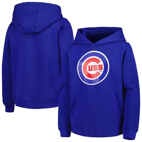 Youth Royal Chicago Cubs Team Primary Logo Pullover Hoodie