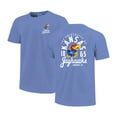 thumbnail image 1 of Youth Royal Kansas Jayhawks Comfort Colors Mascot Overlay T-Shirt, 1 of 3