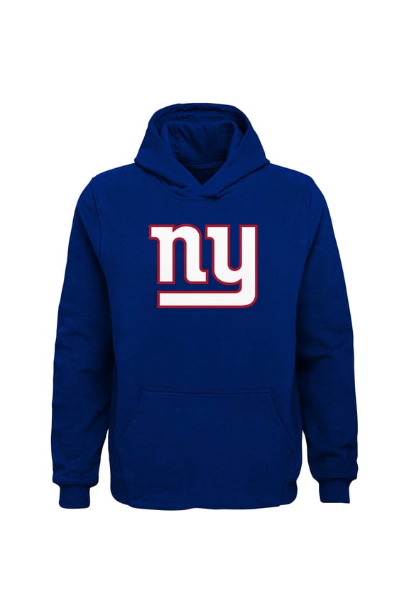 Youth Royal New York Giants Team Logo Pullover Hoodie
