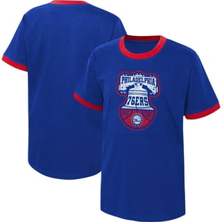 Women's Mitchell & Ness Royal/White Philadelphia 76ers Hardwood Classics  Tie-Dye Cropped T-Shirt 