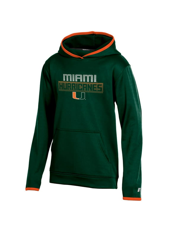 Youth Russell Athletic Green Miami Hurricanes Pullover Hoodie