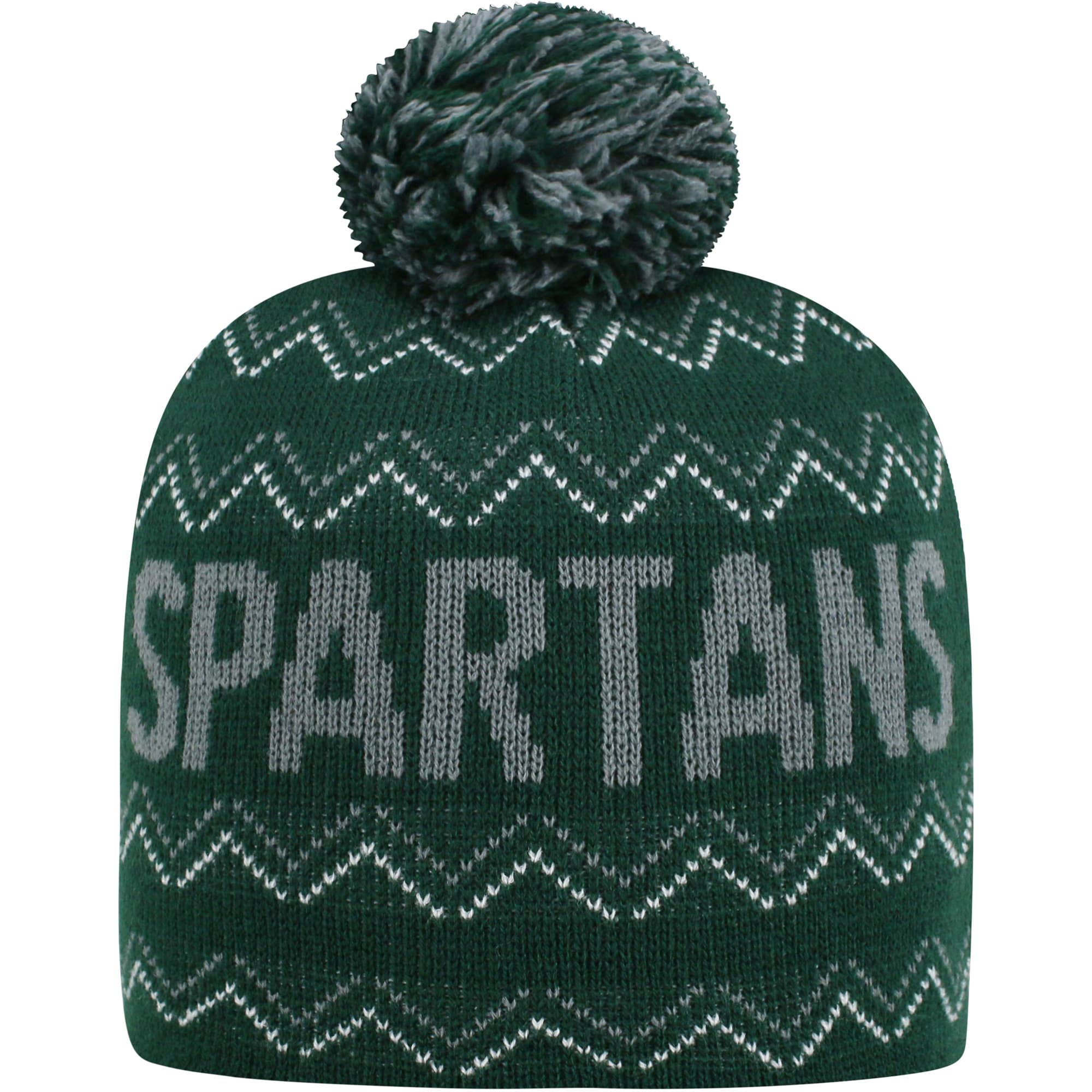 Youth Russell Athletic Green Michigan State Spartans Rimy Knit Beanie With Pom - OSFA - image 1 of 1