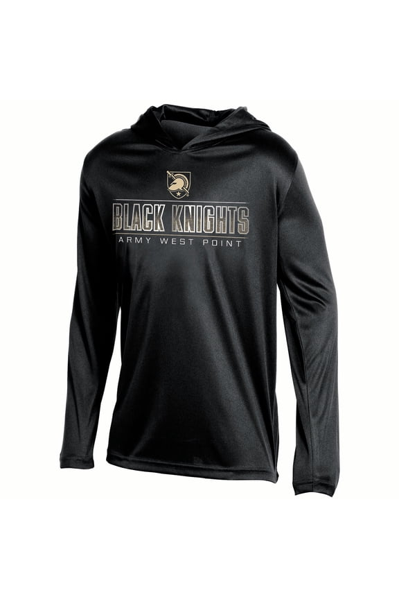 Youth Russell Black Army Black Knights V-Neck Pullover Hoodie