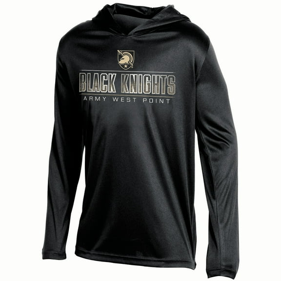Youth Russell Black Army Black Knights V-Neck Pullover Hoodie