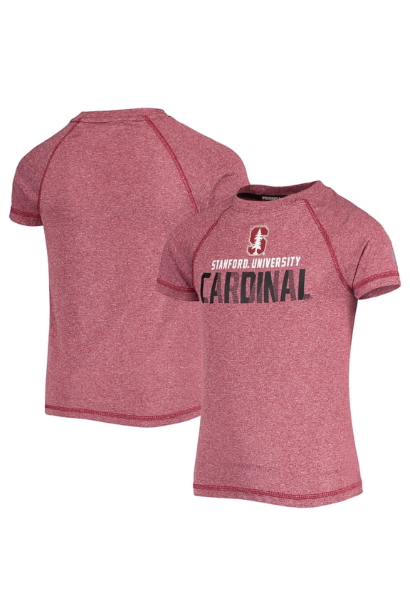 Youth Russell Heathered Cardinal Stanford Cardinal Impact Raglan T-Shirt
