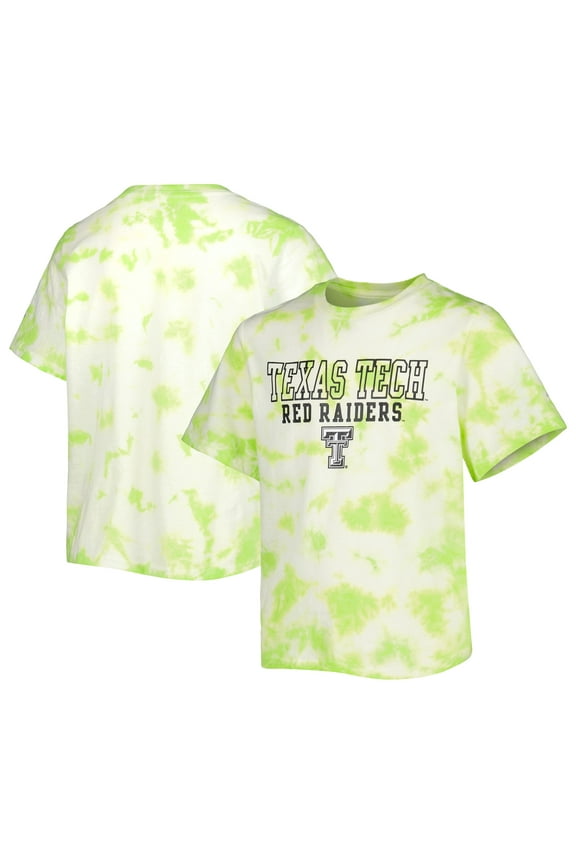 Youth Russell White Texas Tech Red Raiders Tie-Dye T-Shirt