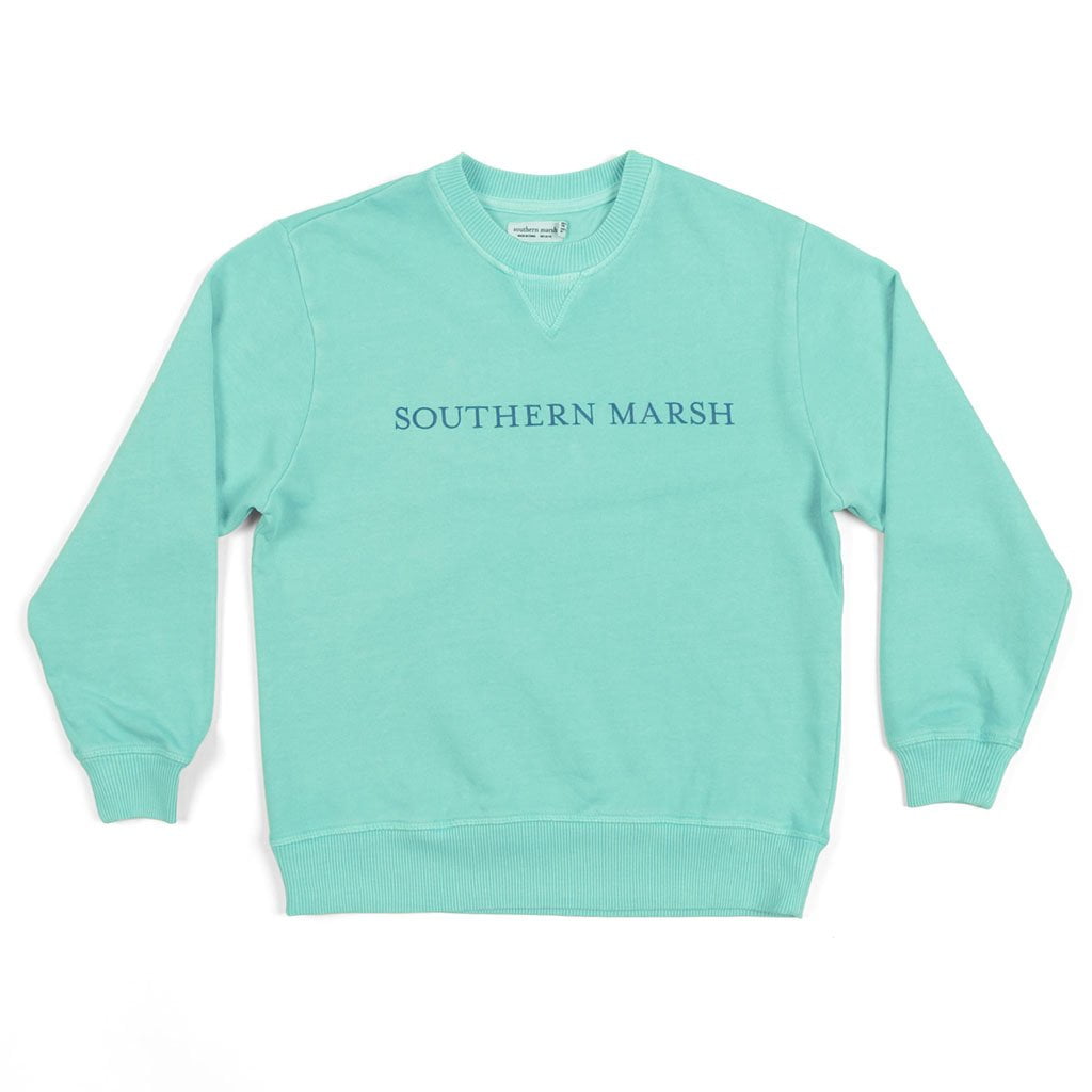 Youth SEAWASH Sweatshirt in Antigua Blue by Southern Marsh
