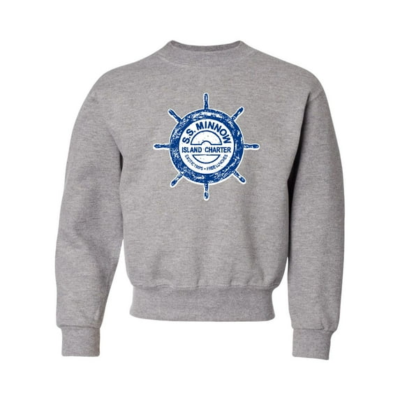 Youth SS Minnow Funny Retro Crewneck Sweatshirt