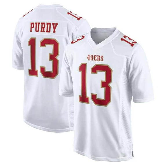 Youth San Francisco Purdy 13 White Fashion Stitched T-Shirts Sports Player Game Top, Large