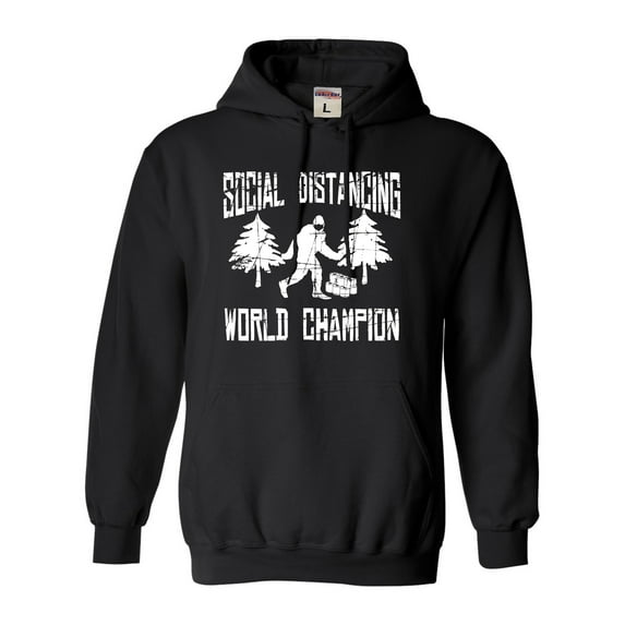Youth Sasquatch Social Distancing World Champion Bigfoot Sweatshirt Hoodie