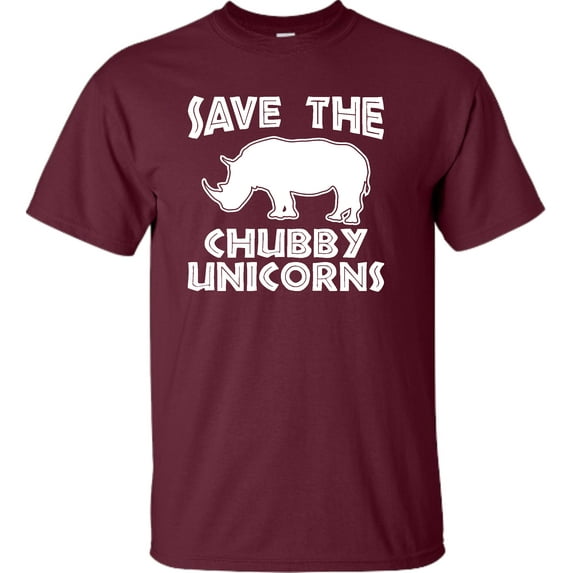 Youth Save The Chubby Unicorns Funny Rhino T-Shirt