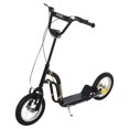 thumbnail image 1 of Youth Scooter Kids Kick Scooter with 12" Inflatable Wheels Adjustable Handlebar for Boys Girls Ages 6+, Black, 1 of 8