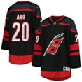 thumbnail image 1 of Youth Sebastian Aho Black Carolina Hurricanes Home Premier Player Jersey, 1 of 3