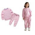 thumbnail image 1 of Youth Sets Long Sleeve Solid Crewneck Red Soft Sweatshirt Sweatpants 2 Pcs Winter Clothes 5-6 Years Old Girl Clothes Boys Girls Fashion, 1 of 3