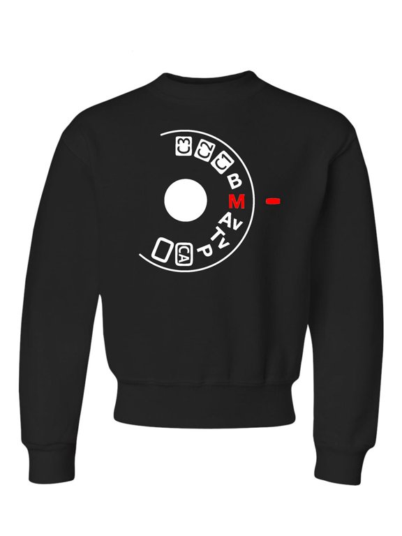 Youth Shoot Manual Camera Buff Photography Lovers Crewneck Sweatshirt