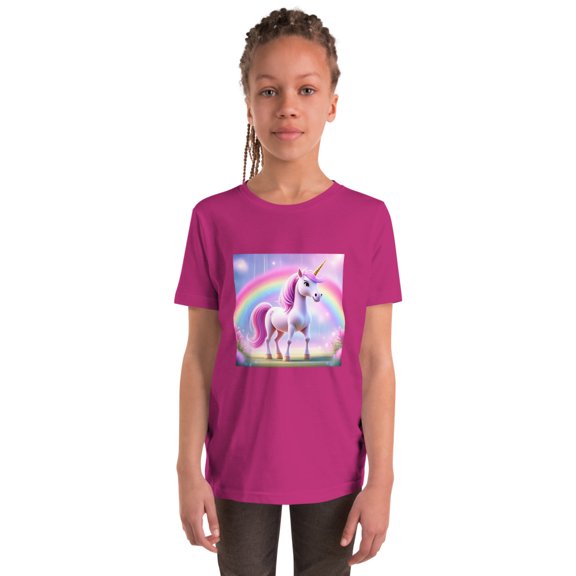 Youth Short Sleeve T-Shirt (Berry, XL)