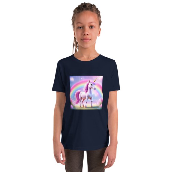 Youth Short Sleeve T-Shirt (Navy, L)