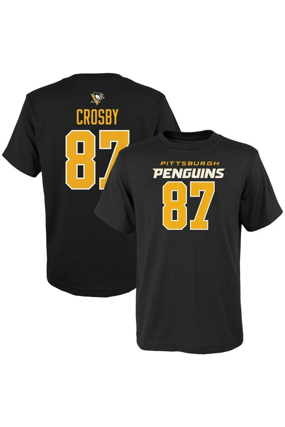 Youth Sidney Crosby Black Pittsburgh Penguins Name & Number T-Shirt