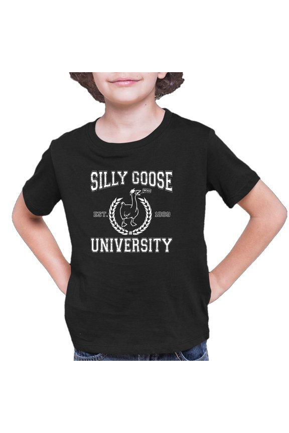 Youth Silly Goose University Funny Gift Idea T-Shirt