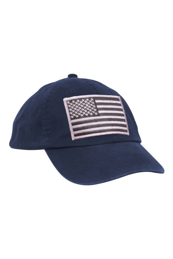 Youth Sized USA Adjustable Unstructured Hat - Navy