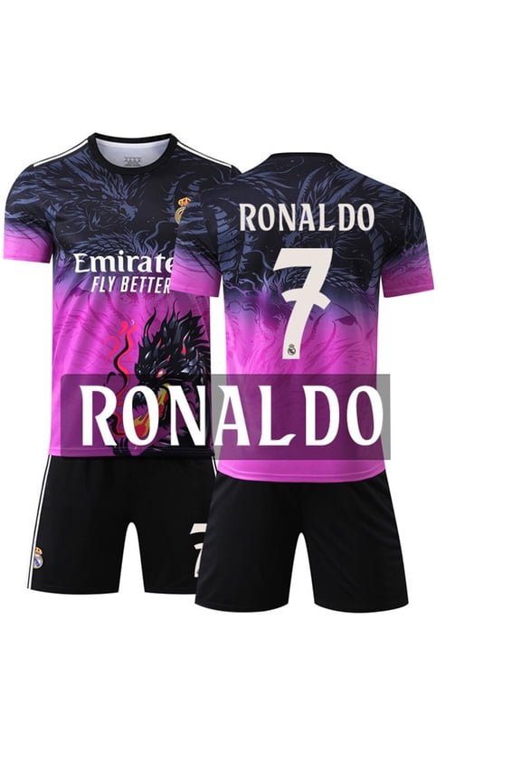 Youth Soccer Jersey Set | Breathable Football Uniforms for Boys & Girls | Lightweight Team Kids Shirts & Shorts Age 12-13y