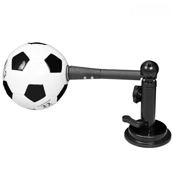 DUHKP Youth Soccer Juggling Trainer, 360-Degree Rotatable Skill Device with Strong Suction Cup, Detachable PU Ball for Multi-Surface Training