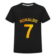 THOMBASE Youth Soccer Tee | Cristiano Ronaldo CR7 Shirt for Kids | Boys Girls Fan T-Shirt for Summer