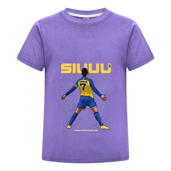 Youth Soccer Tee for Boys and Girls | CR7 Cristiano Ronaldo Fan Shirt | Cool Summer Top
