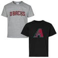 thumbnail image 1 of Youth Soft as a Grape  Black/Gray Arizona Diamondbacks Two-Pack T-Shirt Set, 1 of 3