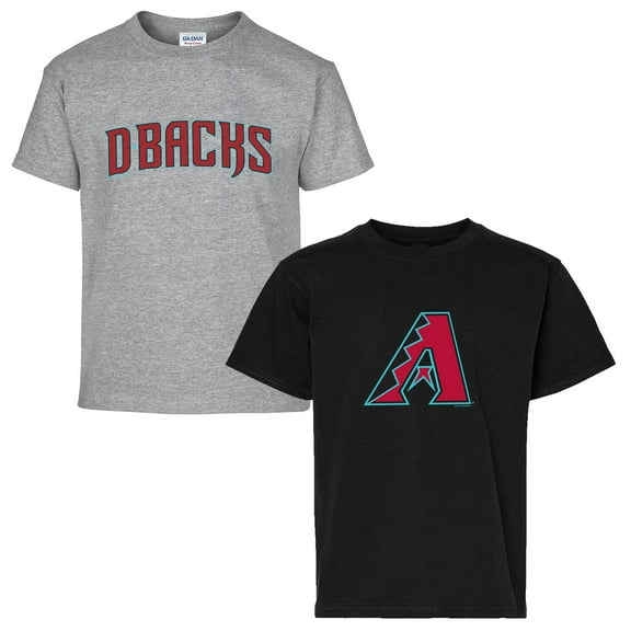 Youth Soft as a Grape  Black/Gray Arizona Diamondbacks Two-Pack T-Shirt Set