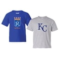 thumbnail image 1 of Youth Soft as a Grape  Royal/Heather Gray Kansas City Royals  Cooperstown 2-Pack T-Shirt Set, 1 of 1