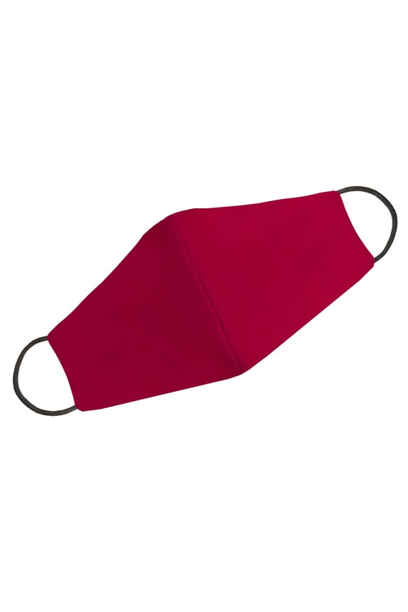 Youth Solid Deep Red Face Mask