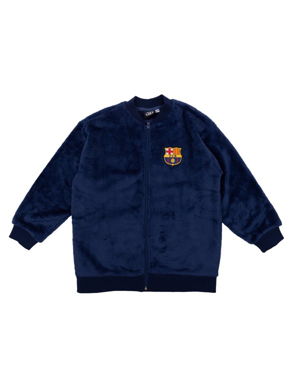 Youth Sport Design Sweden Navy Barcelona Teddy Full-Zip Jacket