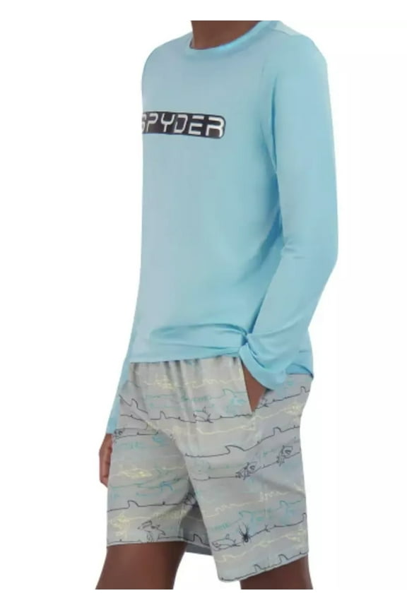 Youth Spyder Swim 2 Piece Set Surf-Sand-Sun 30 UPF