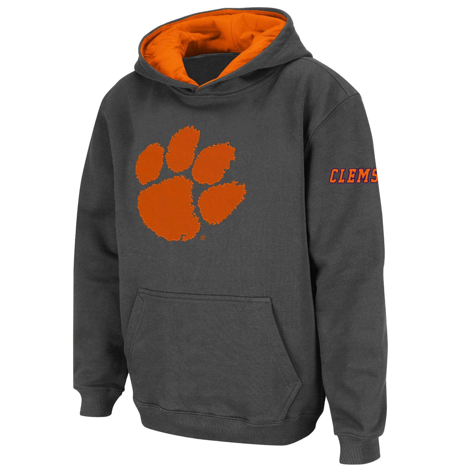 Youth Colosseum Charcoal Clemson Tigers 2 Hit Team Pullover Hoodie Walmart