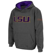 COLOSSEUM ATHLETICS Youth Stadium Athletic Charcoal LSU Tigers Big Logo Pullover Hoodie