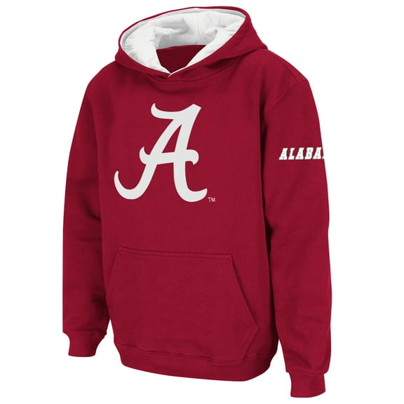 Youth Stadium Athletic Crimson Alabama Crimson Tide Big Logo Pullover Hoodie