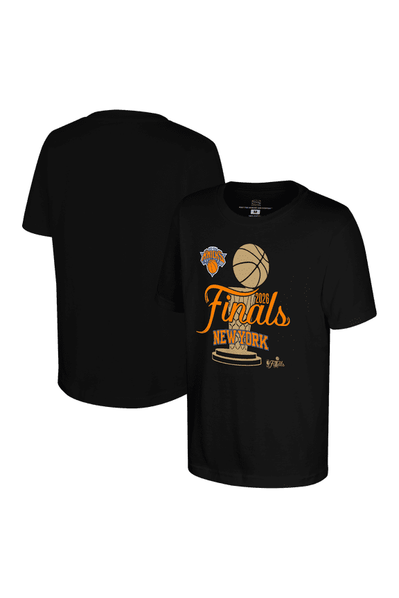 Youth Stadium Essentials Black New York Knicks 2026 NBA Finals Cruise T-Shirt