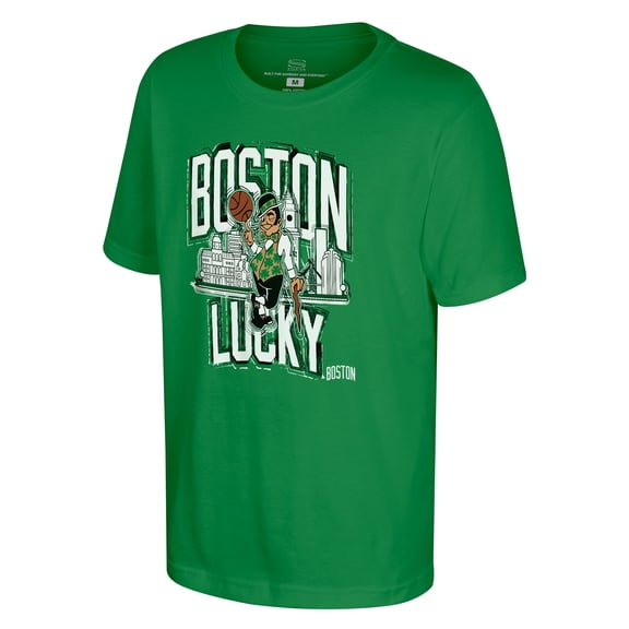 Youth Stadium Essentials  Kelly Green Boston Celtics Mascot City Elementized T-Shirt