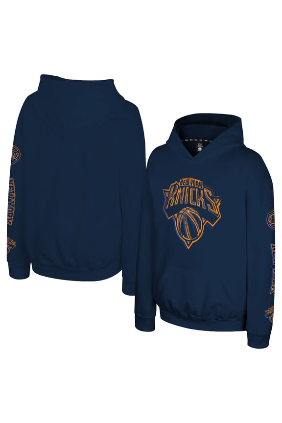 Youth Stadium Essentials Navy New York Knicks Legends Elementized Hoodie