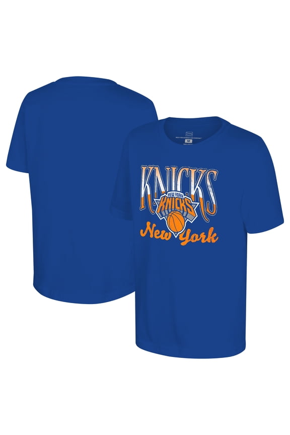 Youth Stadium Essentials Royal New York Knicks Sky High T-Shirt