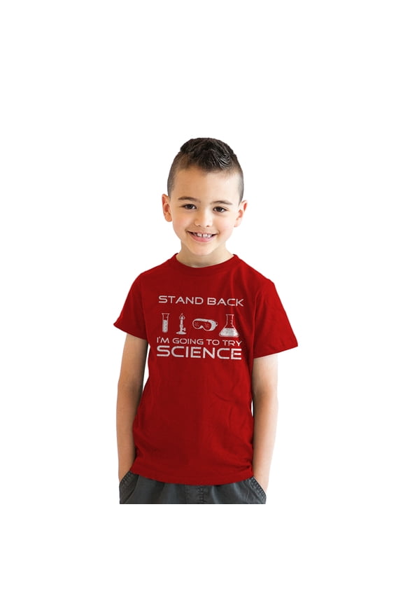 Youth Stand Back Science Funny Shirts Cool Humorous Nerdy T shirts for Geeks