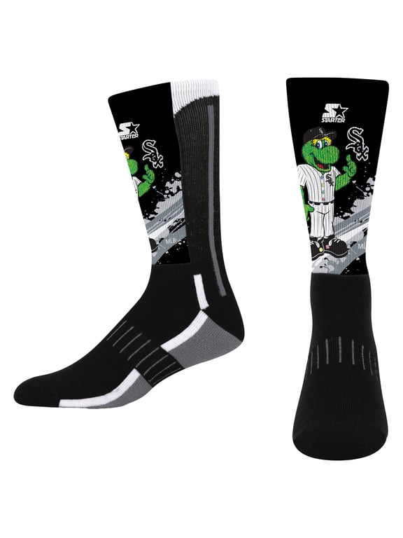 Youth Starter Black Chicago White Sox Phenom Mascot Color Splash Crew Socks