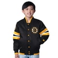 thumbnail image 1 of Youth Starter  Black/Gold Boston Bruins Scout 1 Full-Snap Varsity Jacket, 1 of 2