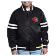 thumbnail image 1 of Youth Starter  Black Ottawa Senators Starter Printed Logo Satin Varsity Full-Snap Jacket, 1 of 2