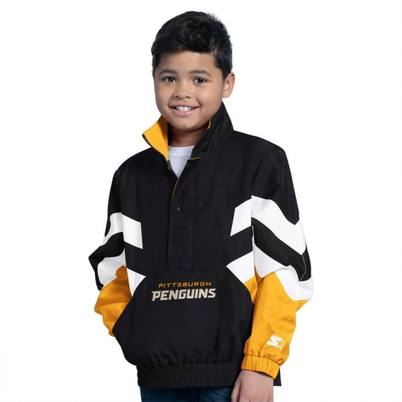 Youth-Starter  Black Pittsburgh Penguins Prospect Half-Zip Pullover Top