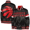 thumbnail image 1 of Youth Starter Black Toronto Raptors Home Game Varsity Satin Full-Snap Jacket, 1 of 3