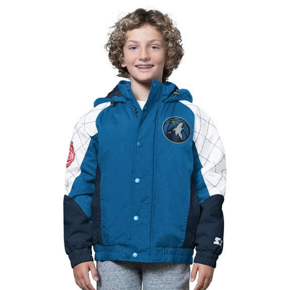 Youth Starter Blue/Navy Minnesota Timberwolves All Time Pro Jr. Full-Zip Hoodie Jacket